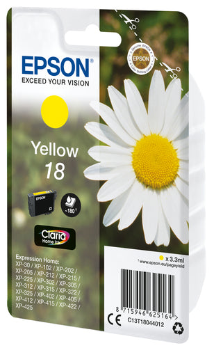 Epson Daisy Singlepack Yellow 18 Claria Home Ink Epson Daisy Singlepack Yellow 18 Claria Home Ink
